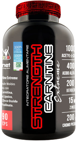 net integratori strength carnitine extreme 90 compresse