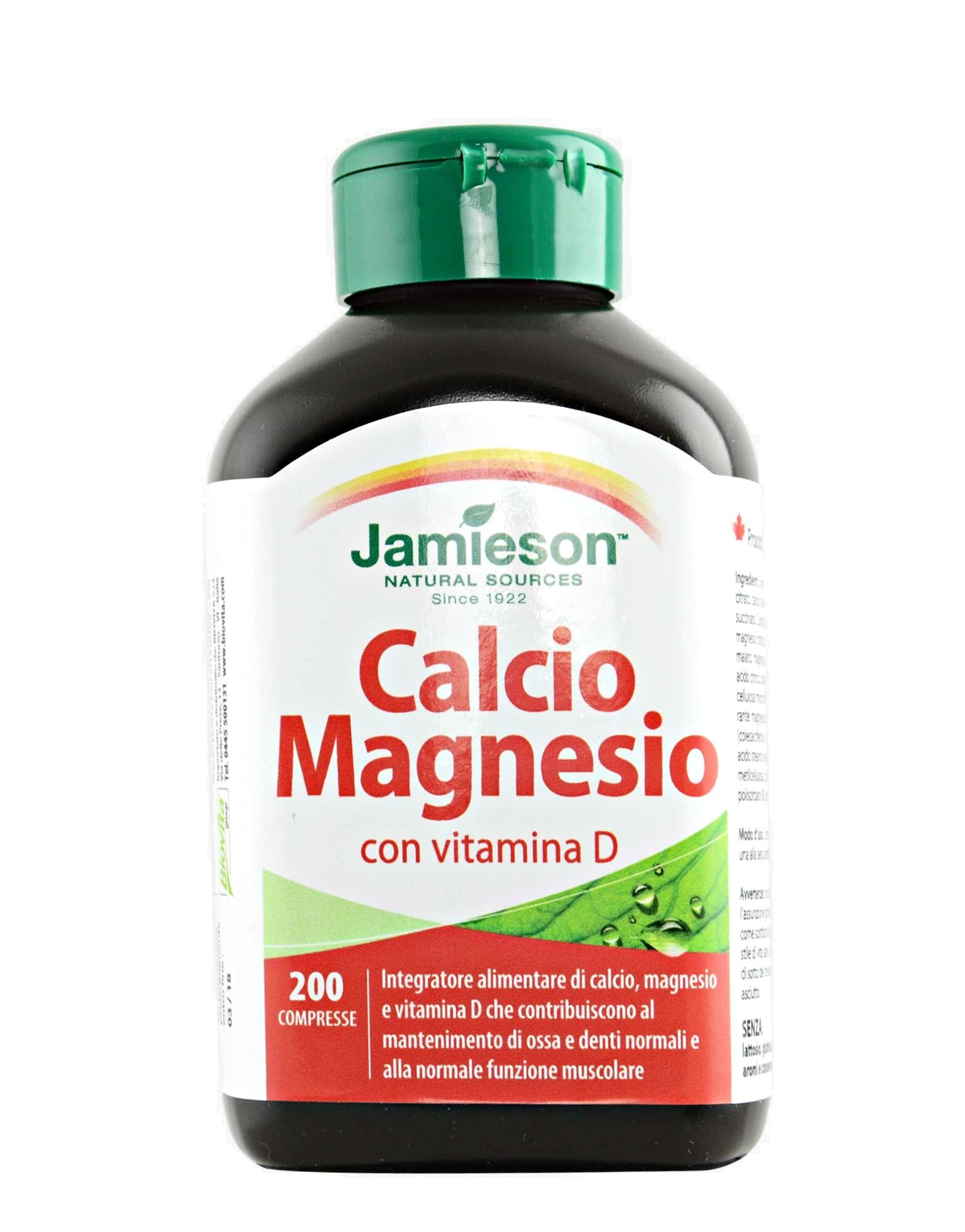 JAMIESON Calcio Magnesio Con Vitamina D 200 Compresse