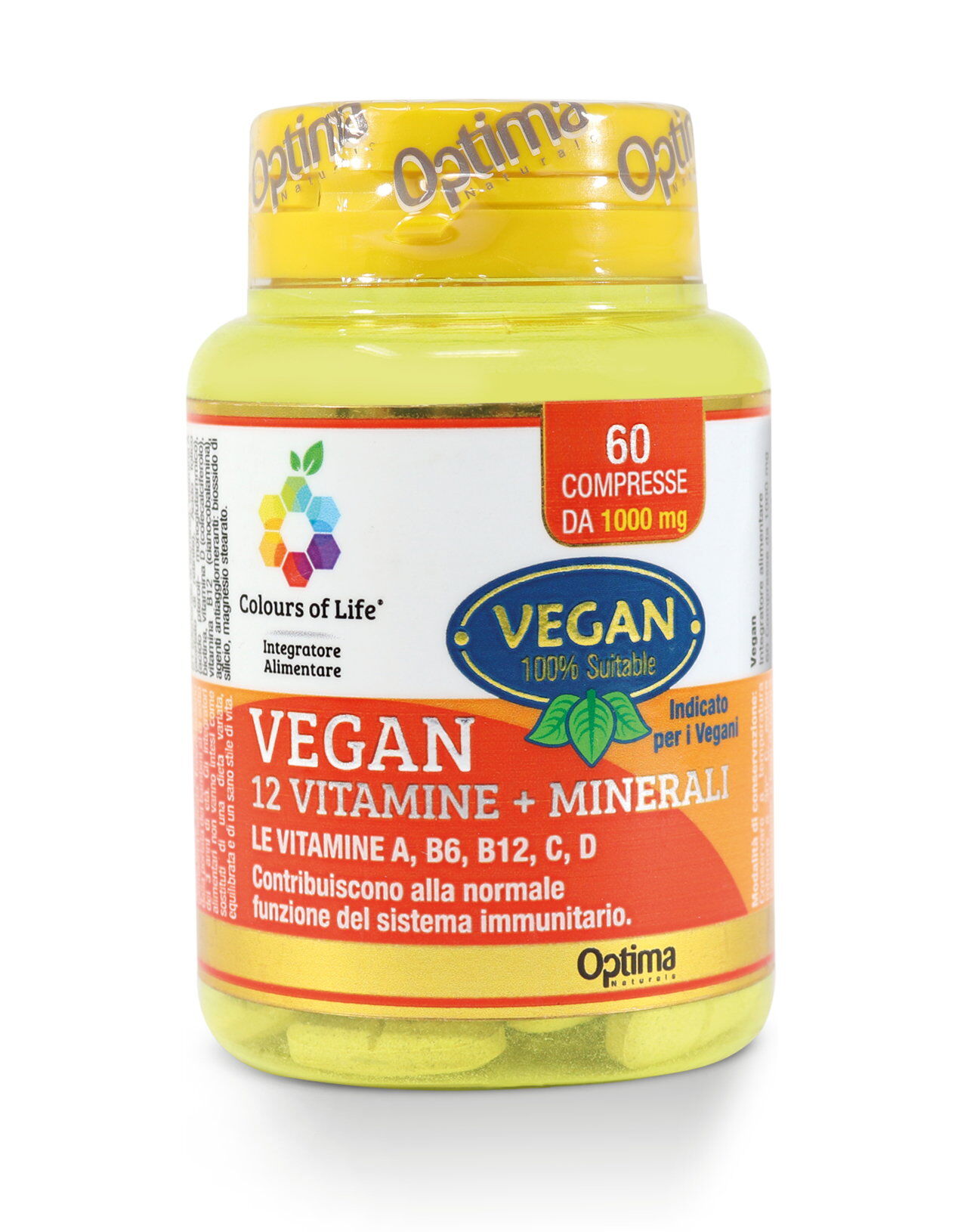 OPTIMA Vegan 12 Vitamine + Minerali 60 Compresse