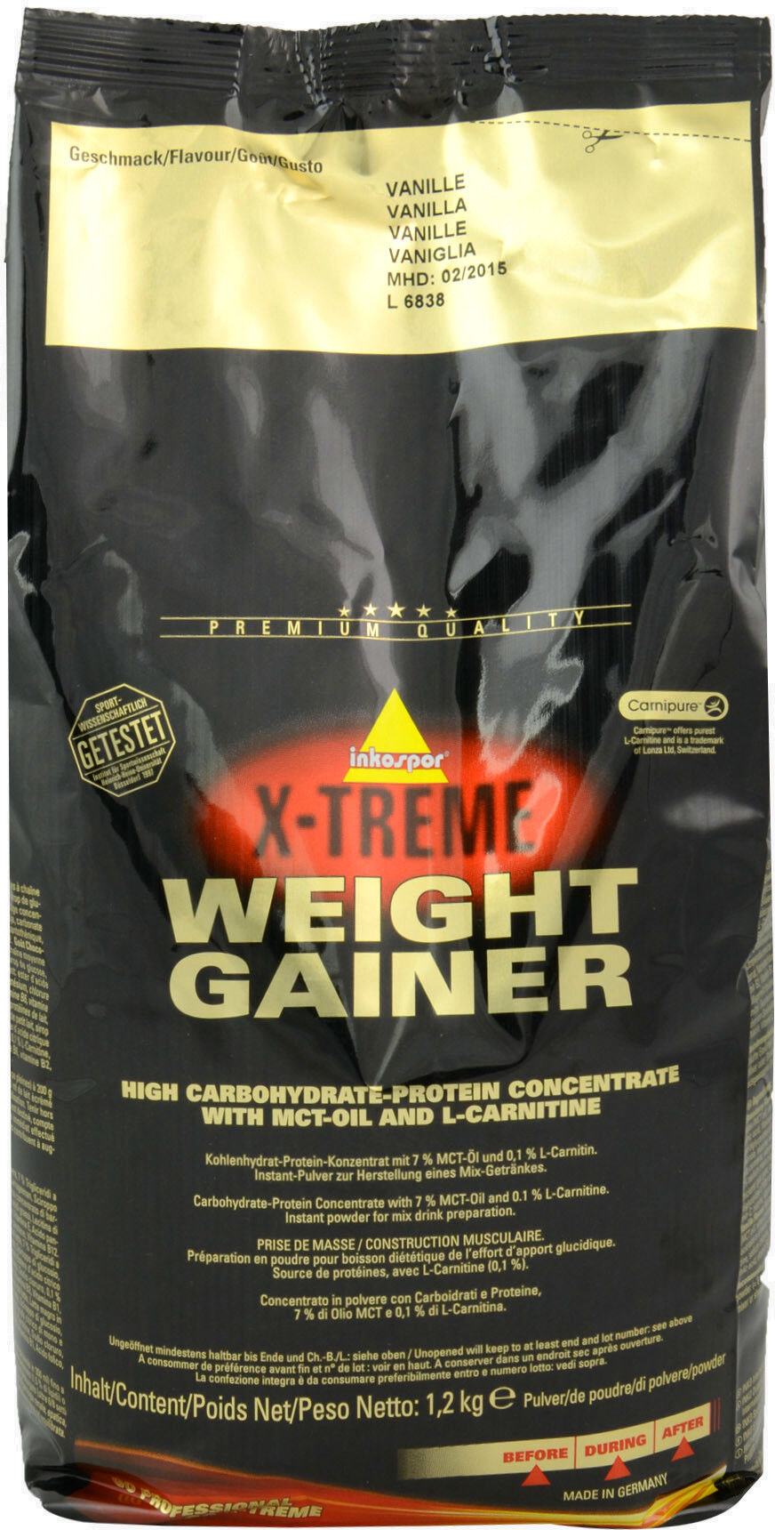 INKOSPOR X-Treme Weight Gainer 1200 Grammi Vaniglia