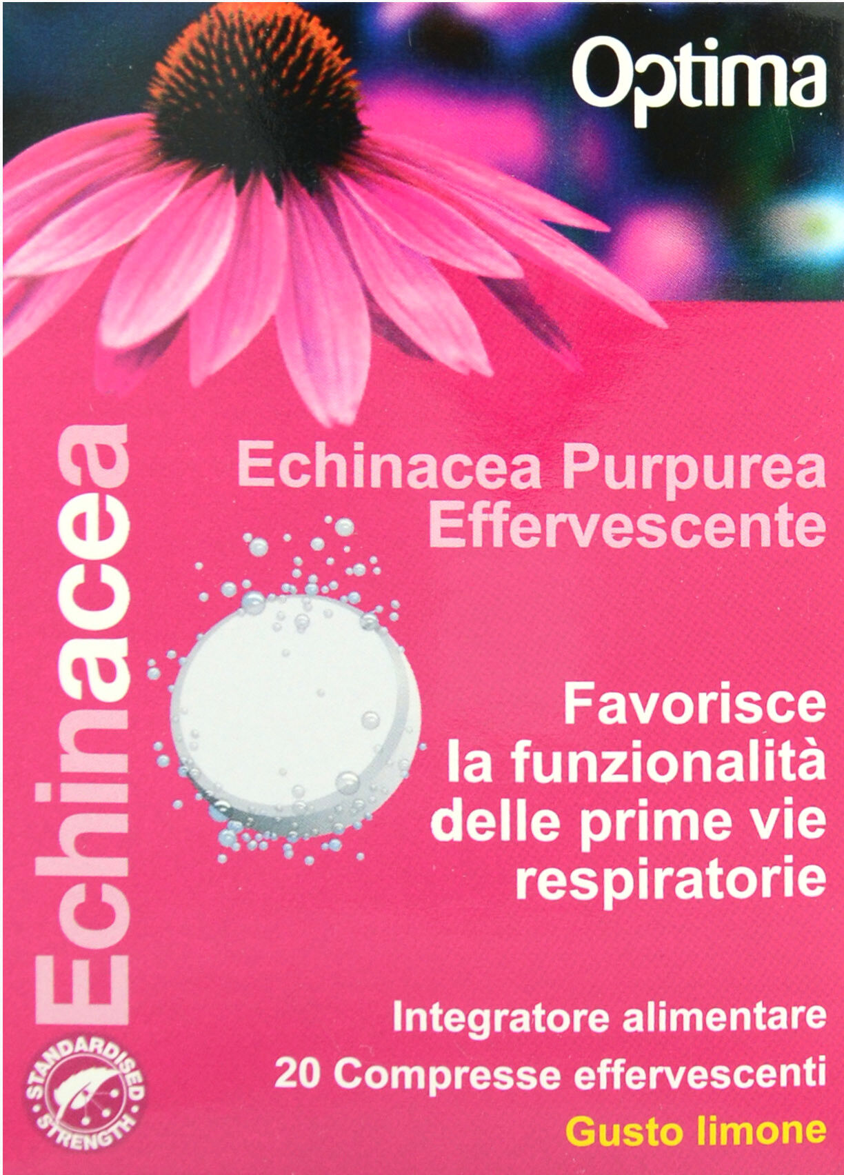 OPTIMA Echinacea - Echinacea Purpurea Effervescente 20 Compresse Limone