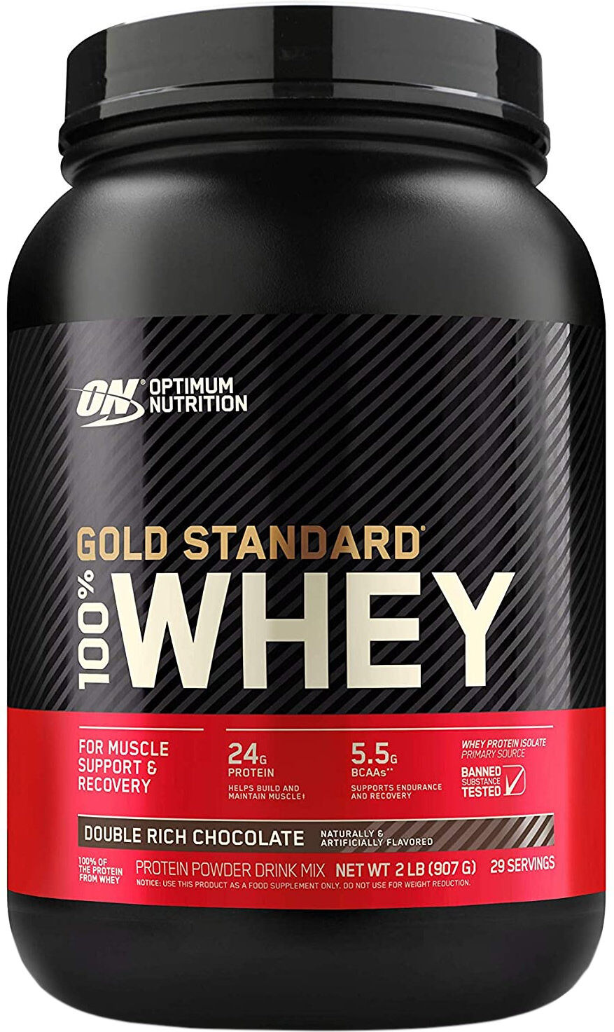 OPTIMUM NUTRITION 100% Whey Gold Standard 908 Grammi Cioccolato Nocciola