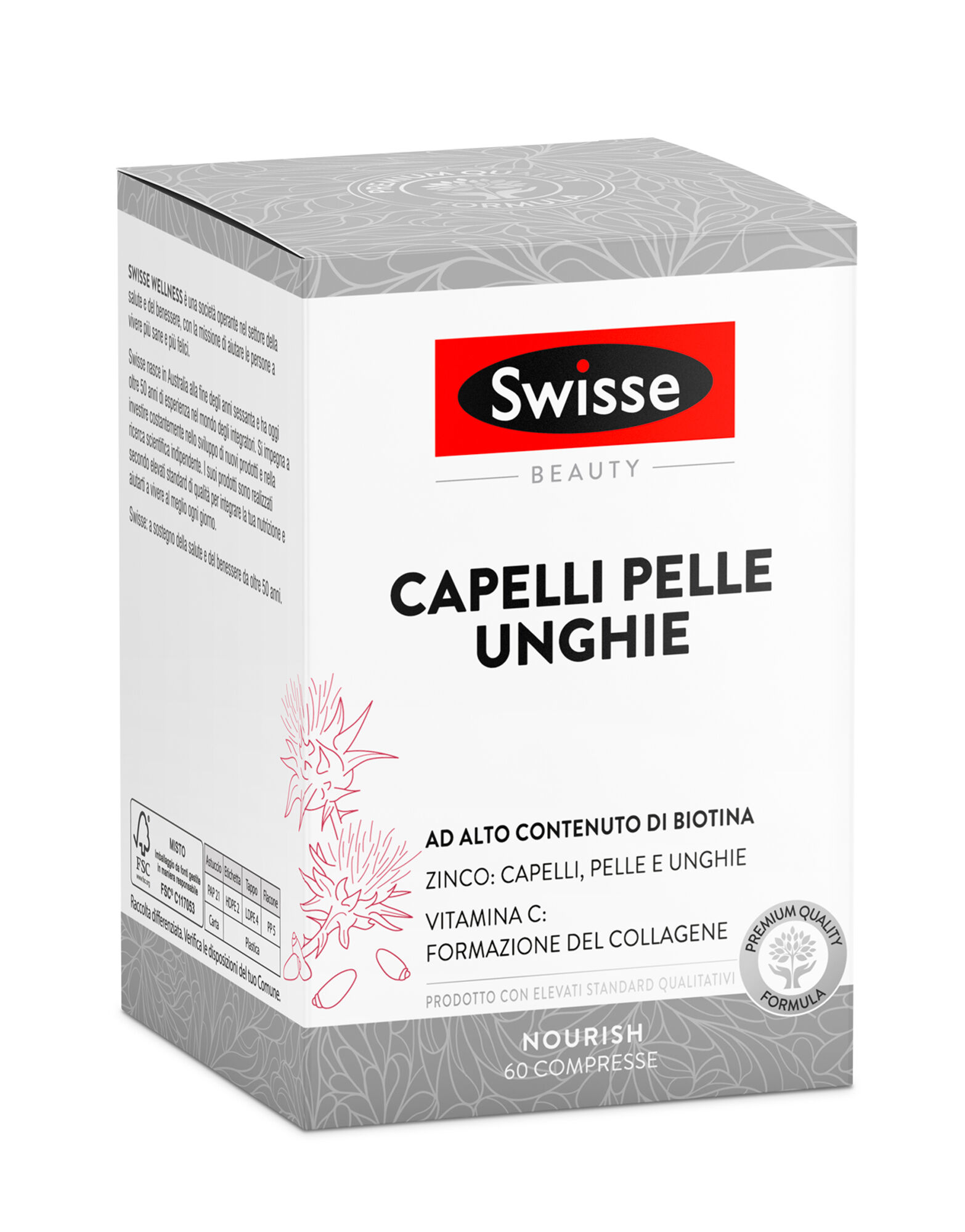 SWISSE Capelli Pelle Unghie 60 Compresse