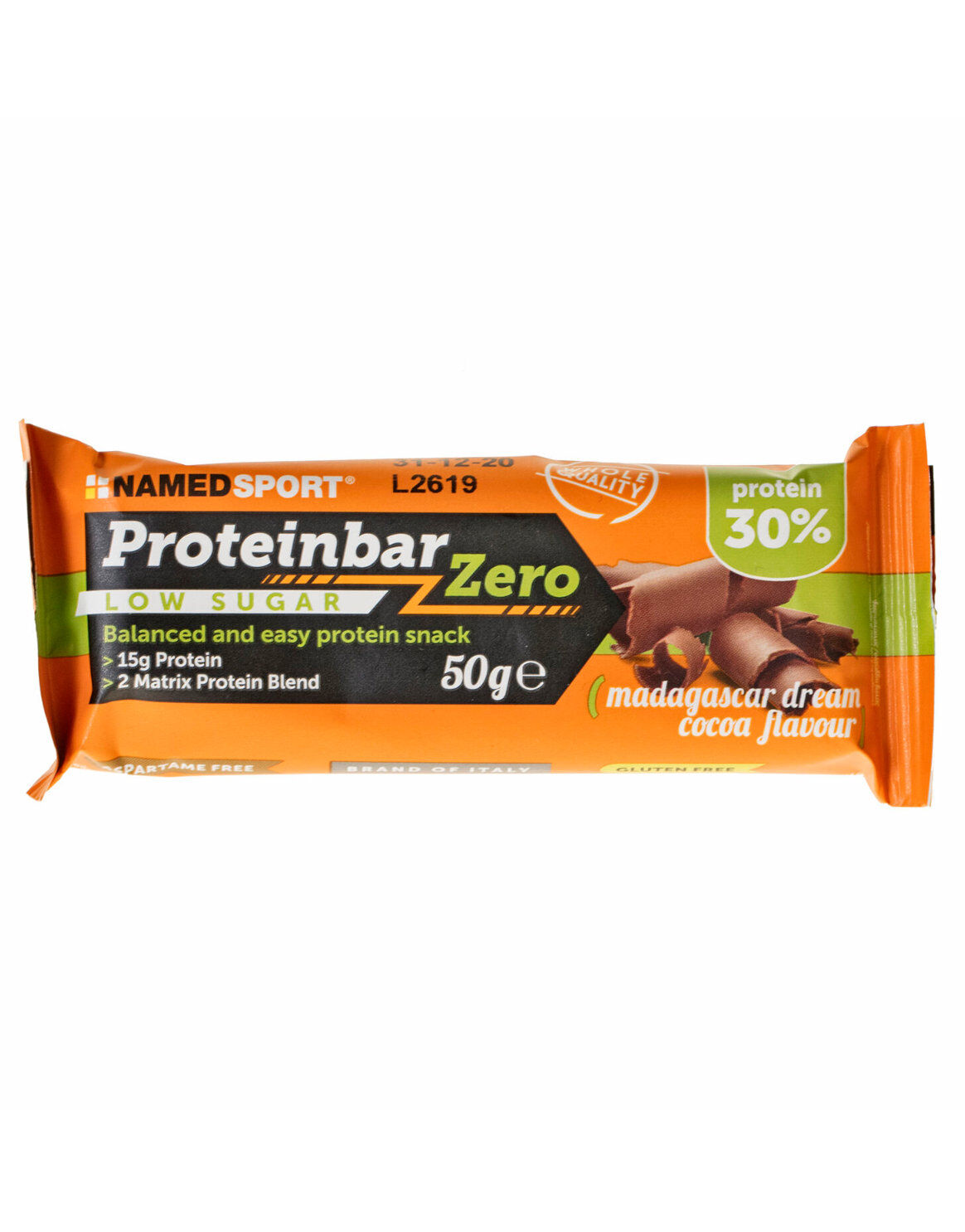 NAMED SPORT Protein Bar Zero 50 Grammi Cioccolato Del Madagascar