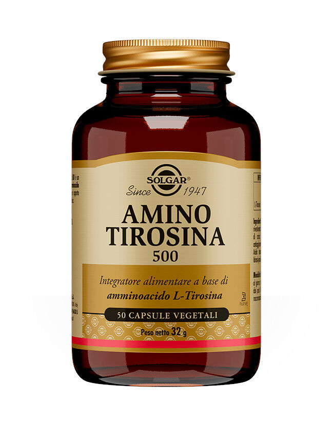 SOLGAR Amino Tirosina 500 50 Capsule Vegetali