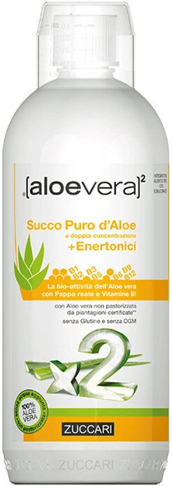 ZUCCARI [Aloevera]2 - Succo Puro D'Aloe + Enertonici 1000ml