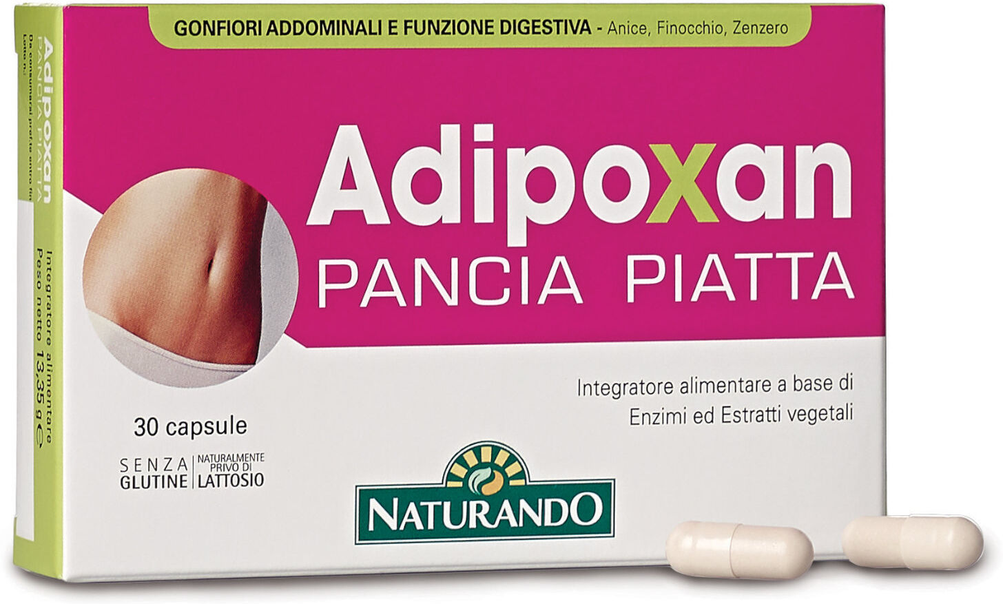 NATURANDO Adipoxan Pancia Piatta 30 Capsule