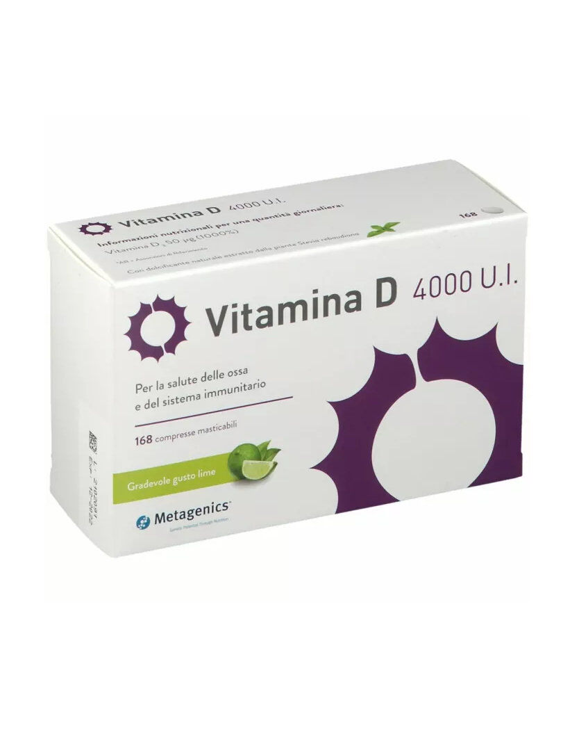 METAGENICS Vitamina D 4000 U.I. 168 Compresse Masticabili