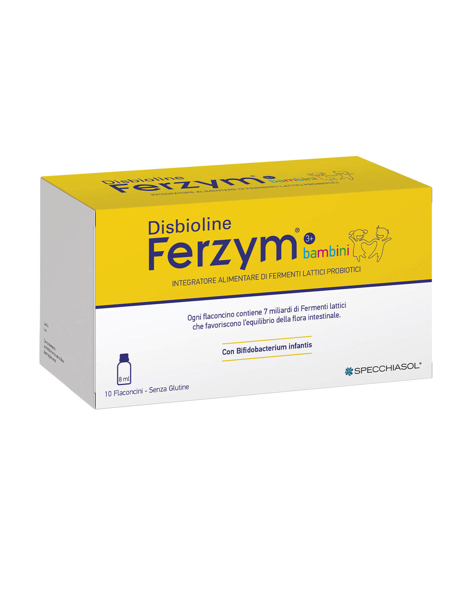 SPECCHIASOL Disbioline - Ferzym Bambini 10 Flaconcini Da 8 Ml