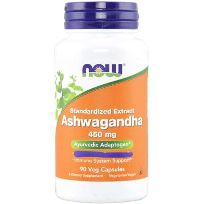 NOW Foods Ashwagandha 450mg - Sollievo dallo Stress & Supporto Immunitario NOW Foods Ashwagandha 450mg - Sollievo dallo Stress & Supporto Immunitario