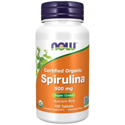 NOW Foods Spirulina Biologica - 500 mg - 200 Compresse NOW Foods Spirulina Biologica - 500 mg - 200 Compresse