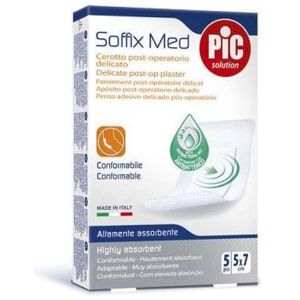 PIC Soffix Med Cerotto Post-Operatorio Delicato 5pcs 5x7cm