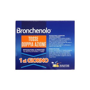 BRONCHENOLO Tosse Doppia Azione 10 Bustine Miele E Limone