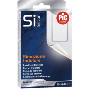 PIC Silicon - Cerotto Rimozione Indolore 8pcs 4 Cm X 8,6 Cm