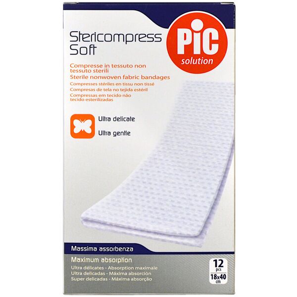 pic stericompress soft compresse in tessuto sterile 12 pcs 18x40cm