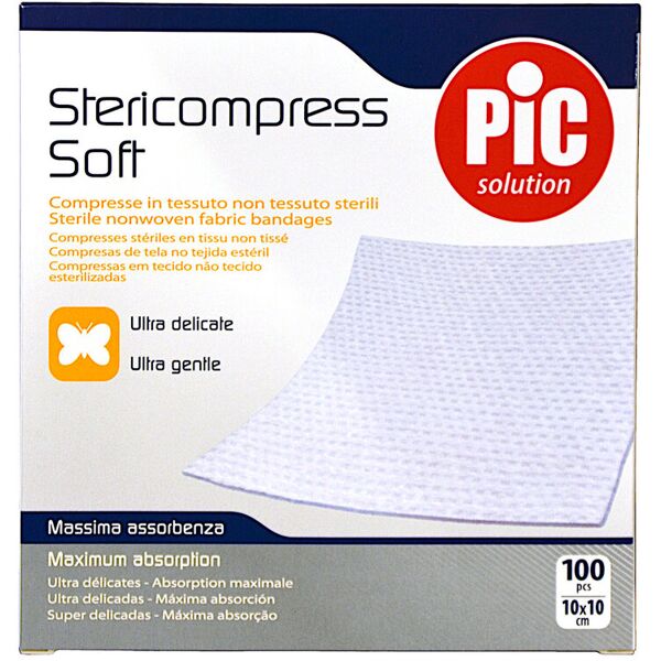 pic stericompress soft compresse in tessuto sterile 100 pcs 10x10cm