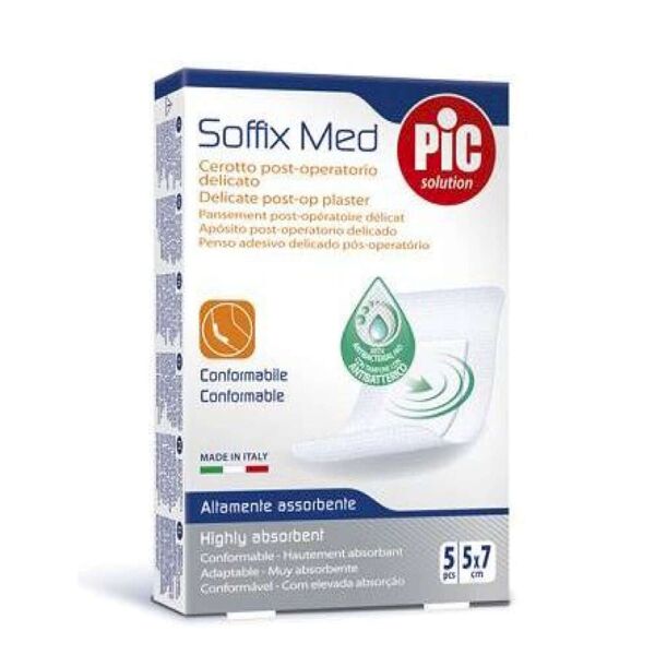 pic soffix med cerotto post-operatorio delicato 5pcs 5x7cm