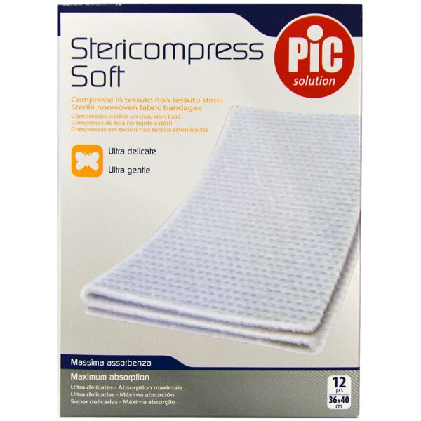 pic stericompress soft compresse in tessuto sterile 12 pcs 36x40cm