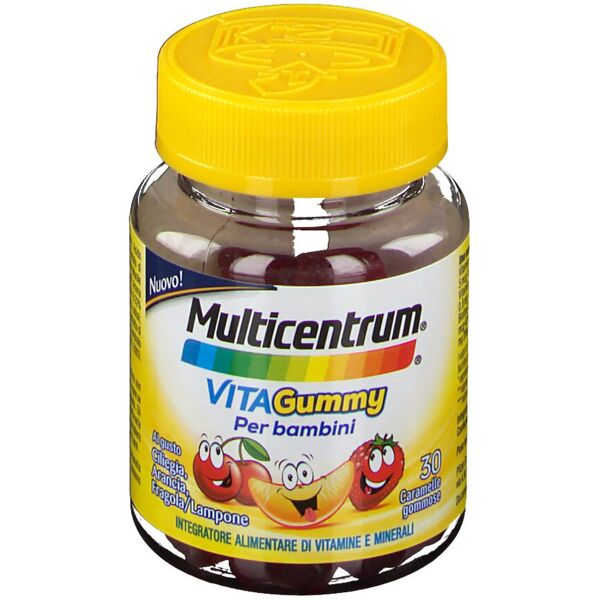 multicentrum vita gummy 30 caramelle gommose ciliegia, arancia, fragola e lampone