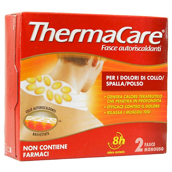 thermacare fasce autoriscaldanti per i dolori di collo/spalla/polso 2 fasce monouso