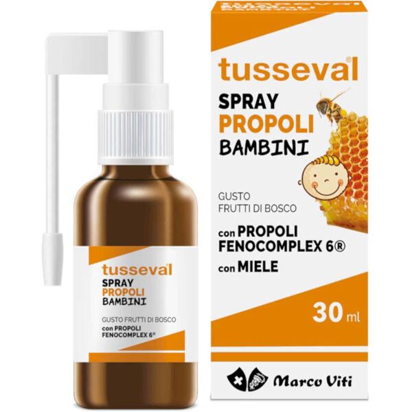 marco viti tusseval-flu spray gola propoli bambini 30ml