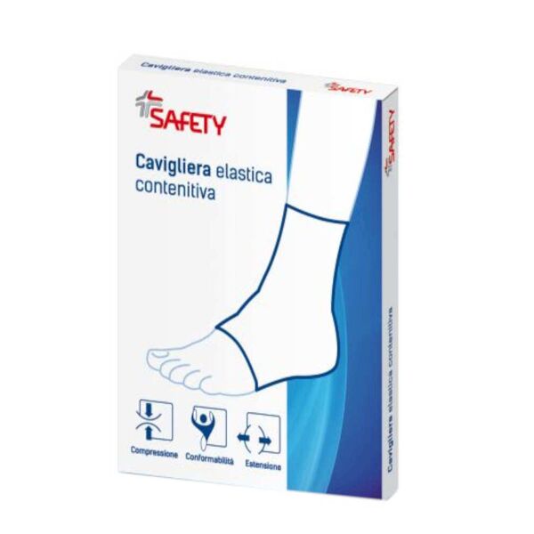 safety cavigliera elastica contenitiva 1 cavigliera piccola 19-22 cm