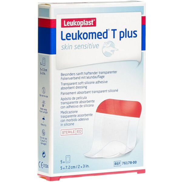 bsn medical leukoplast - leukomed t plus skin sensitive 5 x 5 cm x 7,2 cm