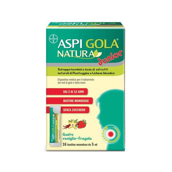 aspirina aspi gola natura junior 16 bustine da 5 ml