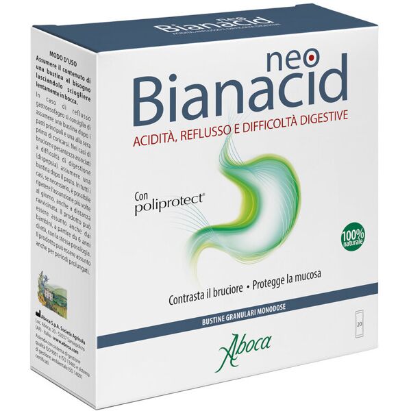 aboca neo bianacid acidità e reflusso 20 bustine