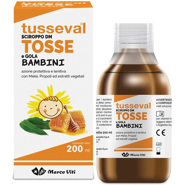 marco viti tusseval- sciroppo tosse e gola bambini 200ml