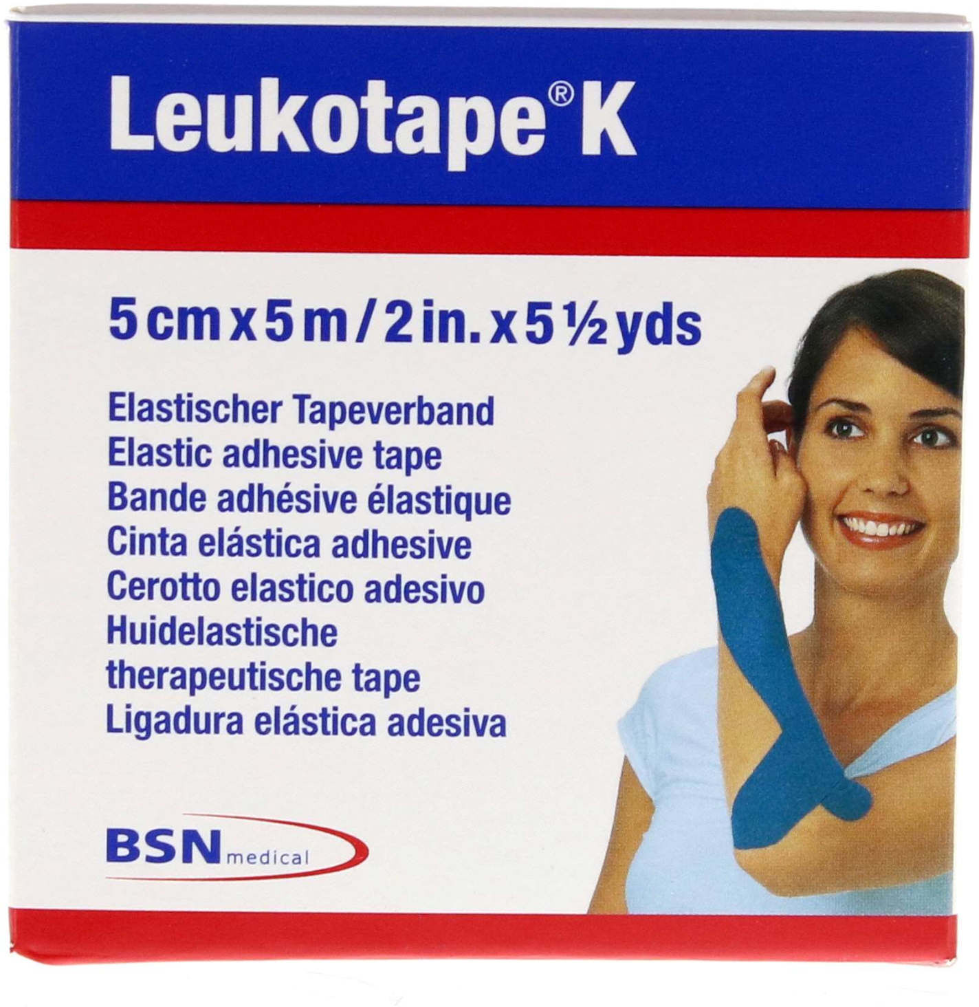 bsn medical leukotape k 1 cerotto elastico da 5cmx5m nero