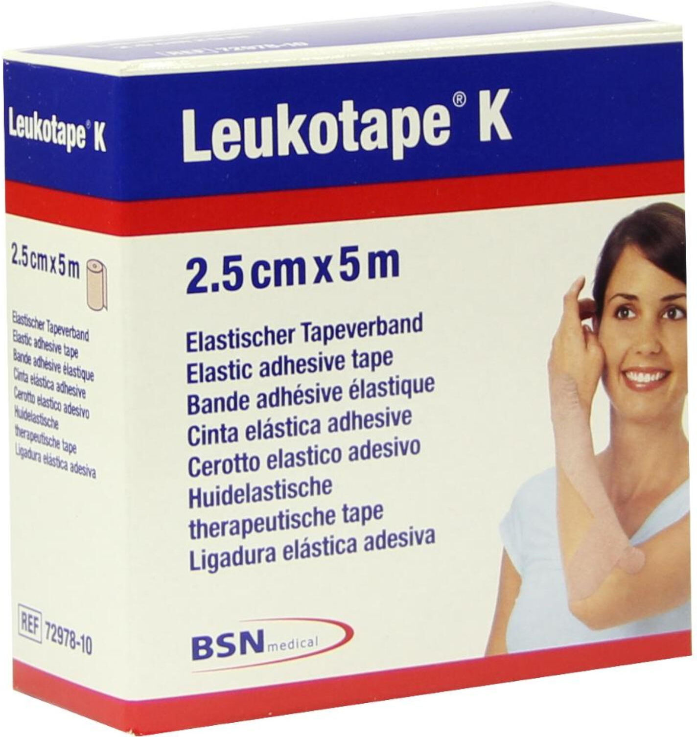 bsn medical leukotape k 1 cerotto elastico da 2,5cmx5m sabbia