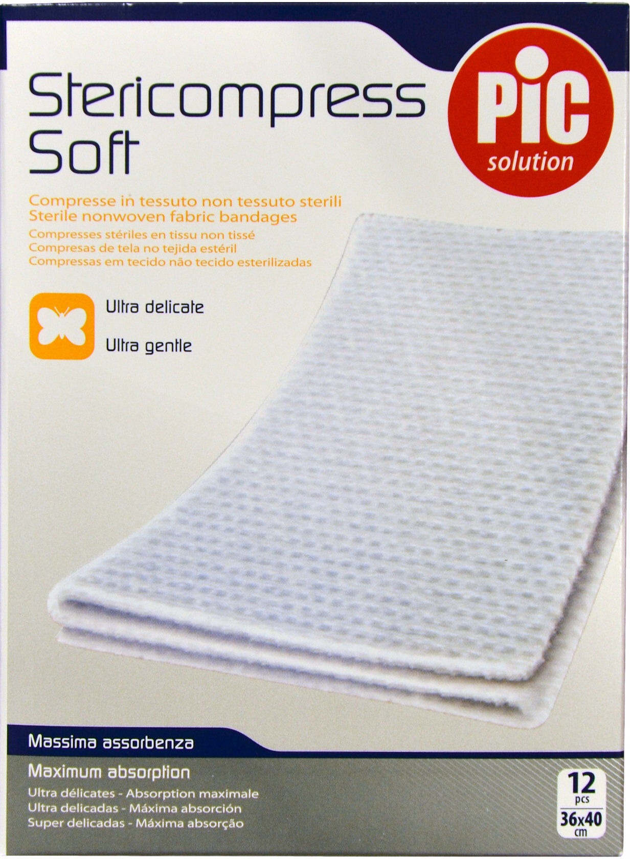 pic stericompress soft compresse in tessuto sterile 12 pcs 36x40cm