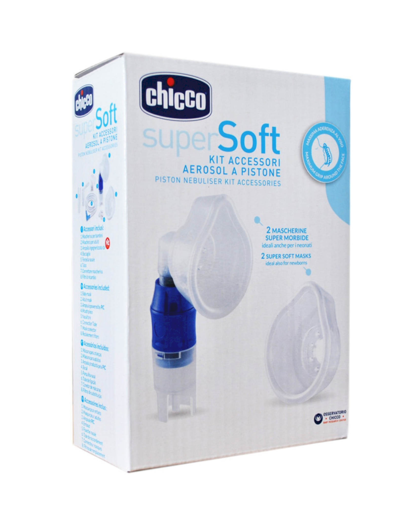 chicco super soft-kit aerosol 2 mascherine super morbide