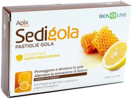 bios line apix propoli - sedigola miele limone 20 pastiglie