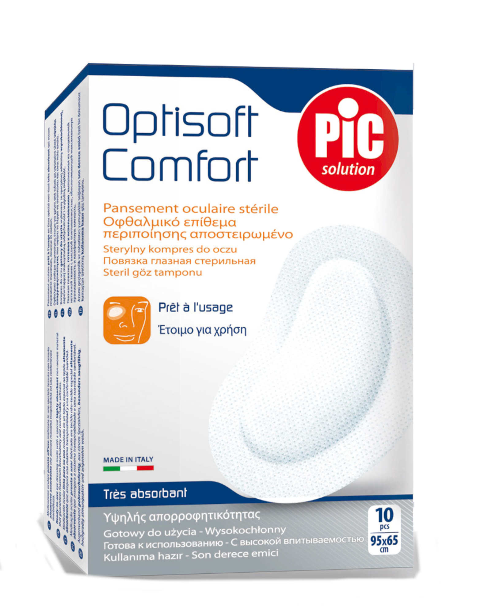 PIC Optisoft Comfort Medicazione Oculare Sterile 10 Pcs 96x65mm