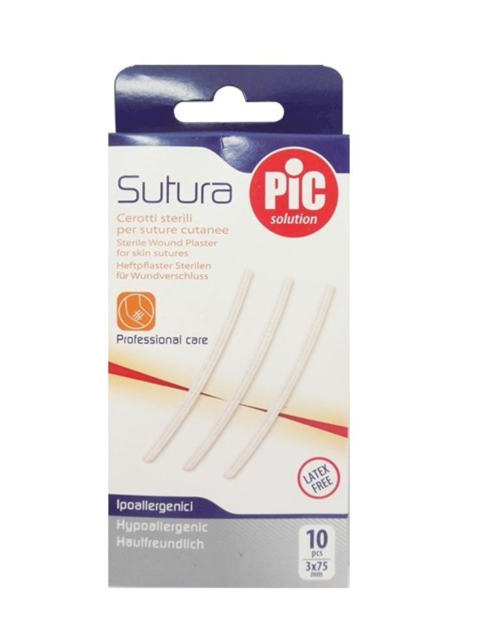 Cerotto Per Sutura Pic Solution 10pcs 3x75mm