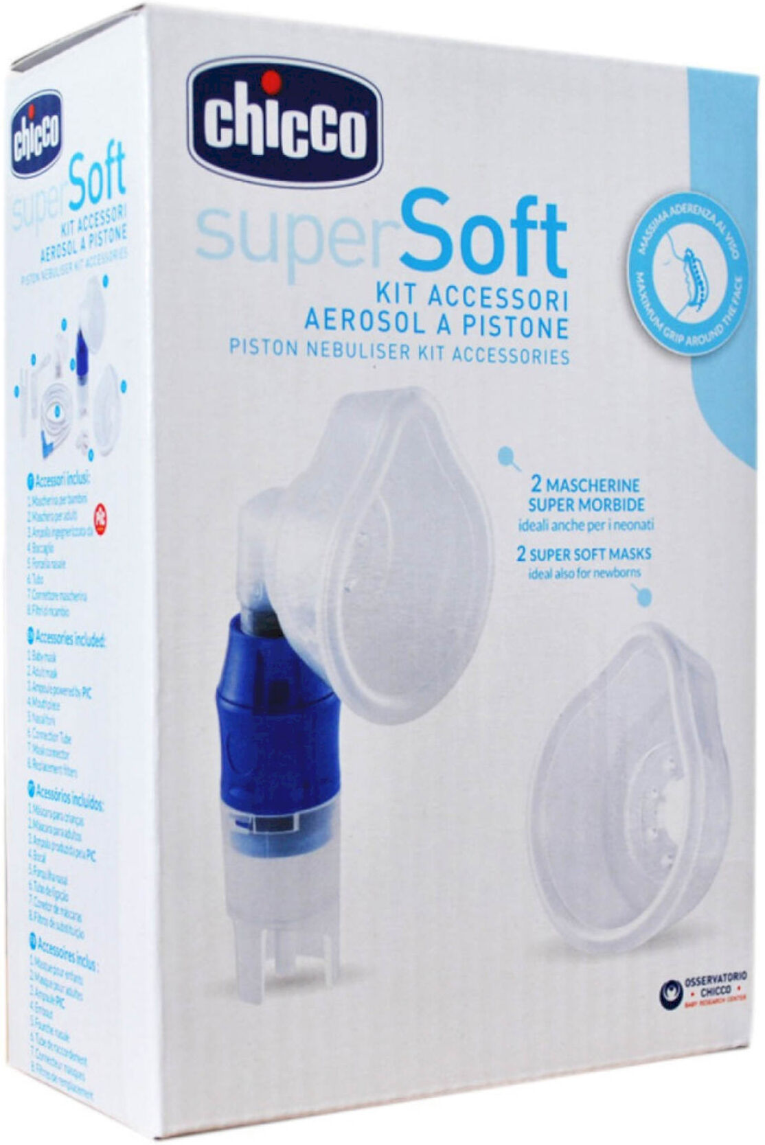 CHICCO Super Soft-Kit Aerosol 2 Mascherine Super Morbide