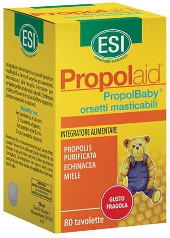 ESI Propolaid - Propolbaby Orsetti 80 Orsetti Masticabili Fragola