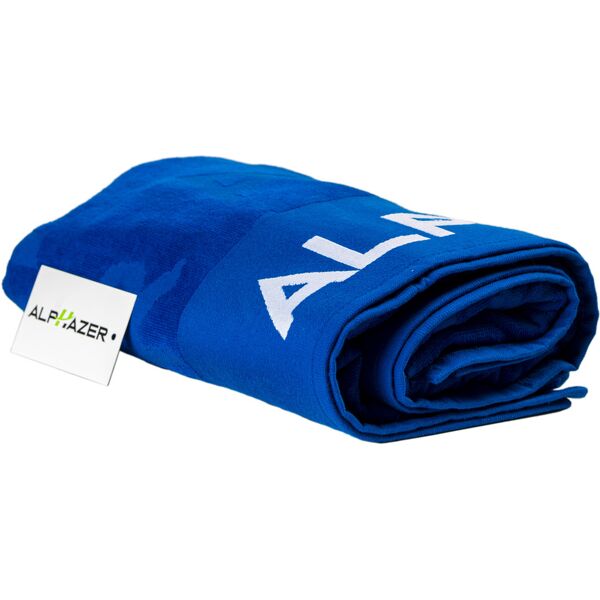 alphazer outfit beach towel velour cm 90x160 300 gsm colore: blu