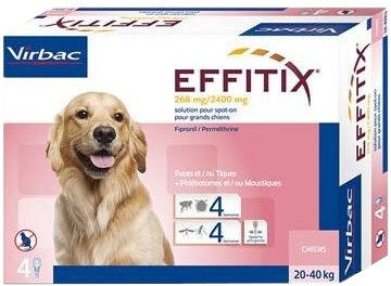 virbac effitix large 20-40 kg 24 flaconcini