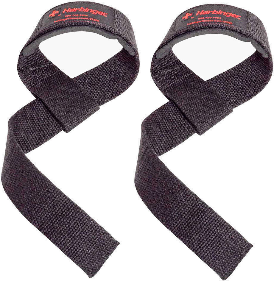 HARBINGER Padded Cotton Lifting Straps Colore: Nero