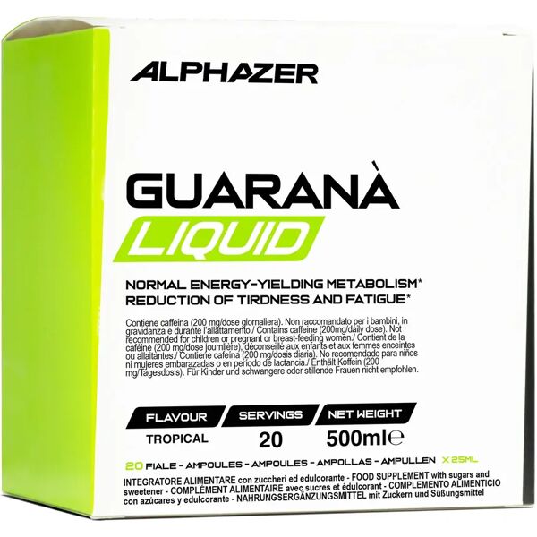 alphazer guaranà liquid 20 fiale da 25 ml 