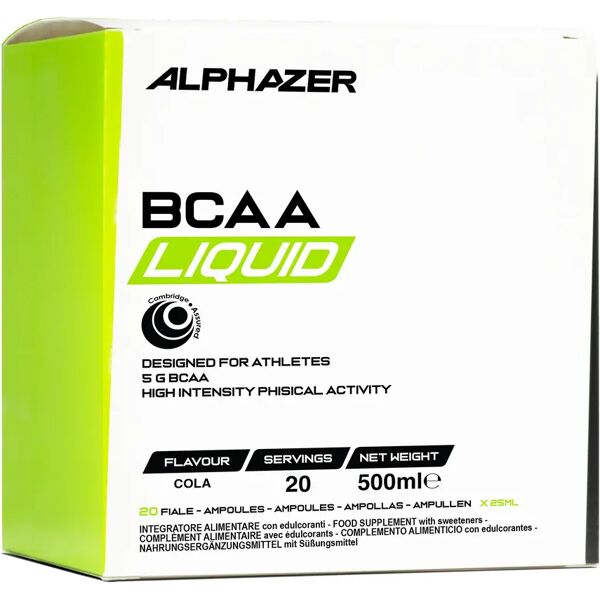 alphazer bcaa liquid cambridge assured™ 20 fiale da 25 ml 