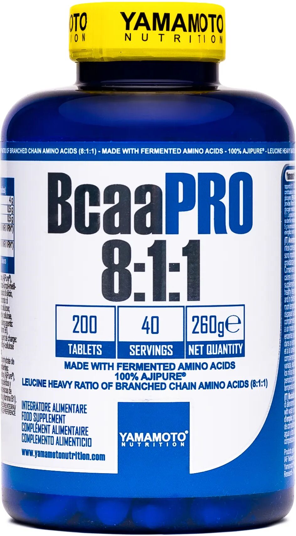 yamamoto nutrition bcaa pro 8:1:1 ajinomoto® ajipure® 200 compresse 