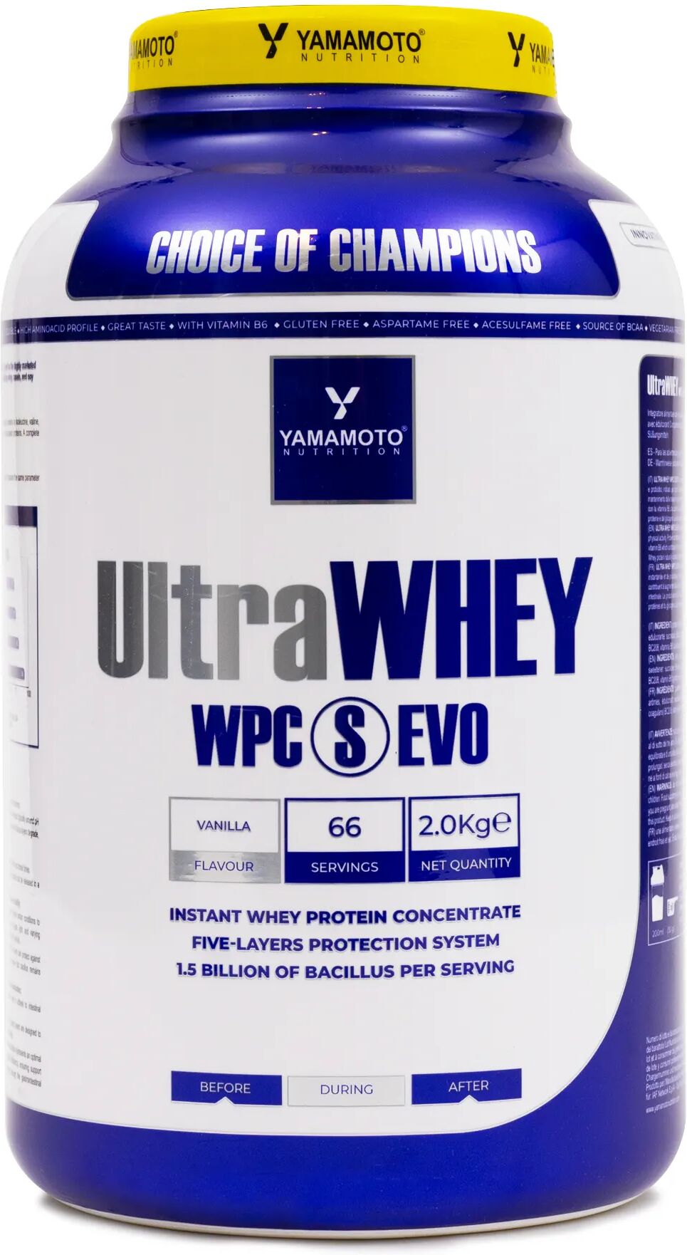 YAMAMOTO NUTRITION Ultra Whey WPC S EVO 2000 g 