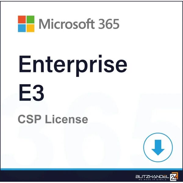 microsoft 365 enterprise e3 csp 1 utente/i