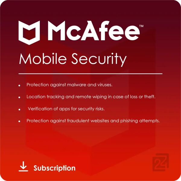 mcafee mobile security 1 dispositivo / 2 anni