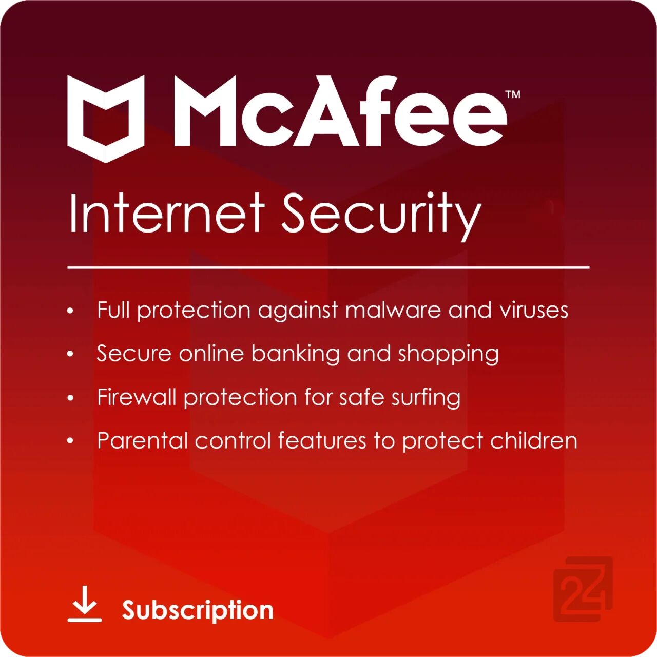 McAfee Internet Security 1 Dispositivo 3 Anni