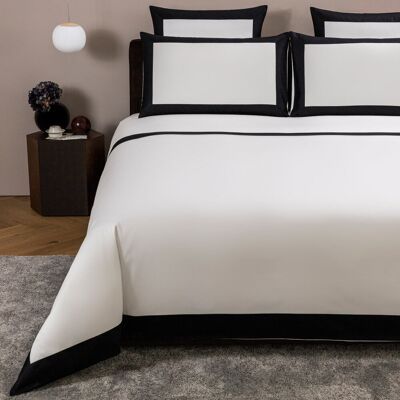 Frette Bold Copripiumino Milk/Black Singolo XL Frette Bold Copripiumino Milk/Black Singolo XL